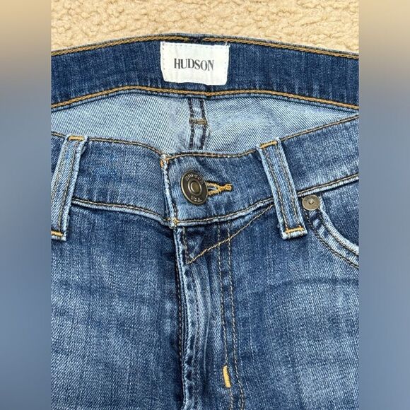 Hudson Jeans Muse Crop Skinny Ankle Length Mid Blue Wash Jeans Women Sz 28 EUC - Picture 4 of 13